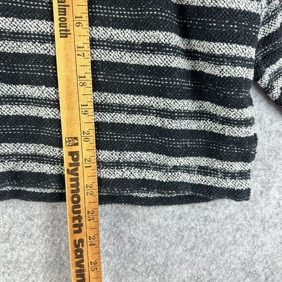 Madewell Open Cardigan Sweater Womens M/L Striped Upbeat Oversized Pockets Light - Picture 10 of 13